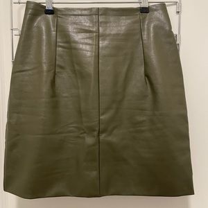 Green vegan leather mini skirt. Size small. Fits like 2-4.